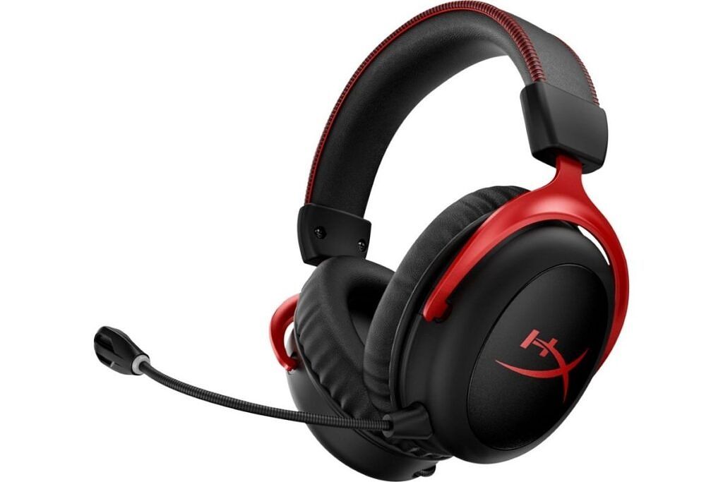 a black-colored HyperX wireless gaming headsets