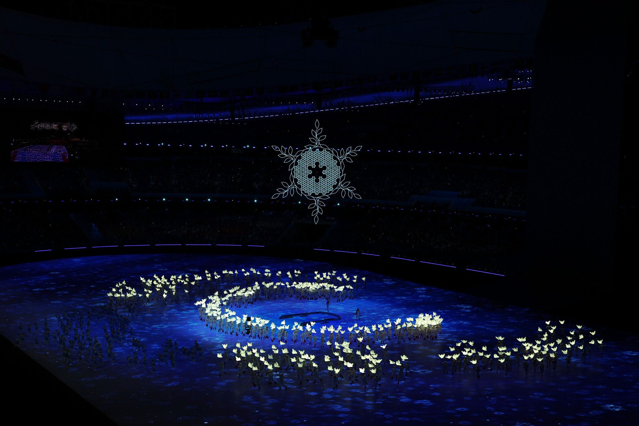 The Beijing 2022 Winter Olympic Games Cauldron was in the shape of a snowflake ©Getty Images