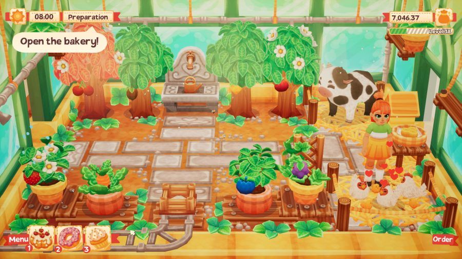 A greenhouse with some animals in life game lemon cake