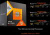 AMD lanzará los Ryzen 7000X3D en Febrero junto con Tres Modelos No X de 65W – Benchmark y Especificaciones