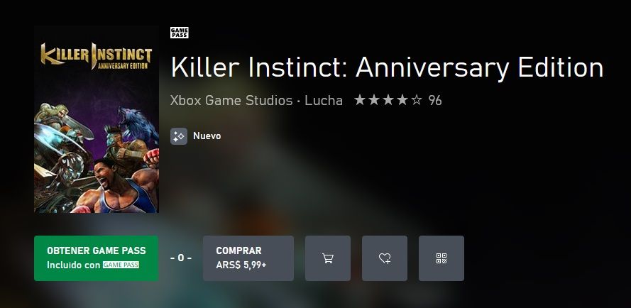 Killer Instinct Anniversary Edition 6 pesos argentinos