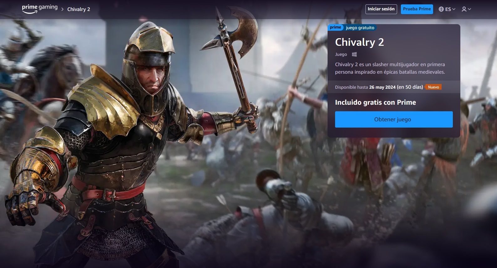 chivalry 2 prime gaming