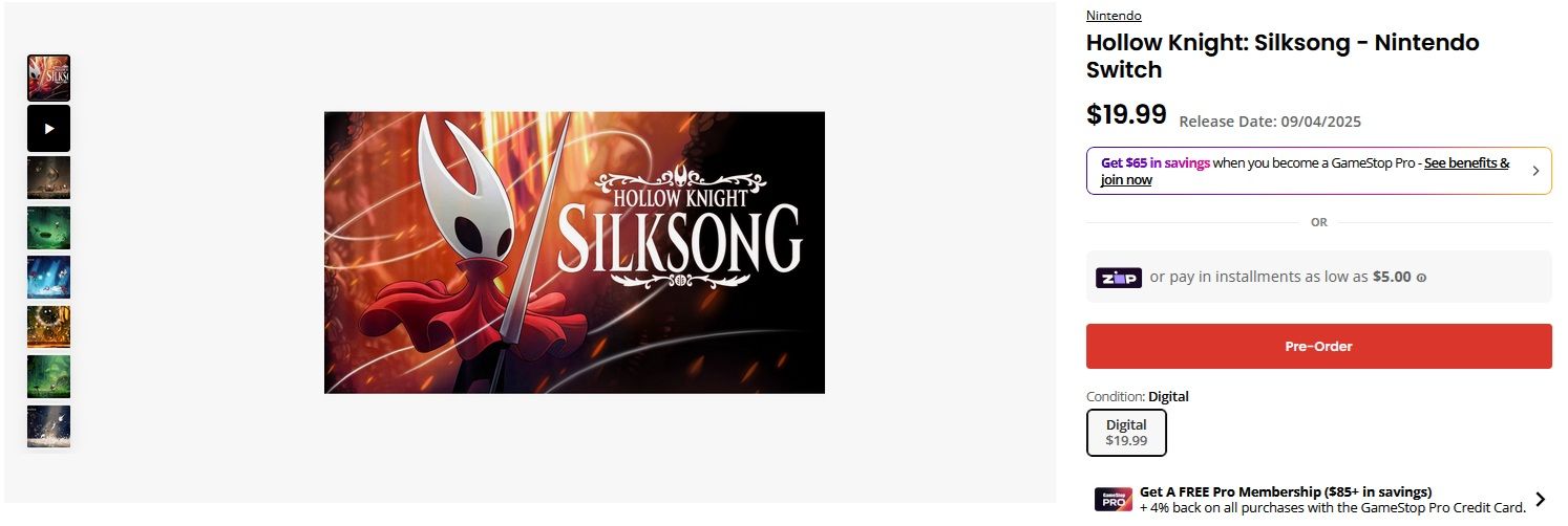 silksong precio price 20 dolares