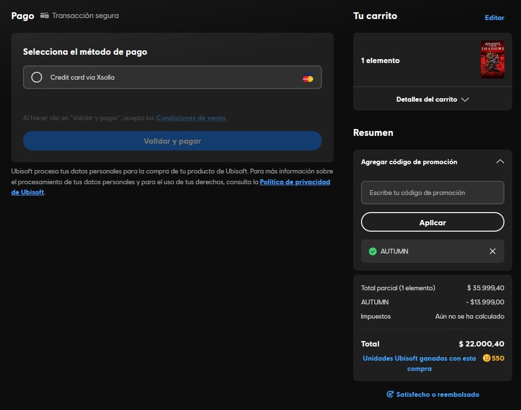 ac shadows oferta argentina