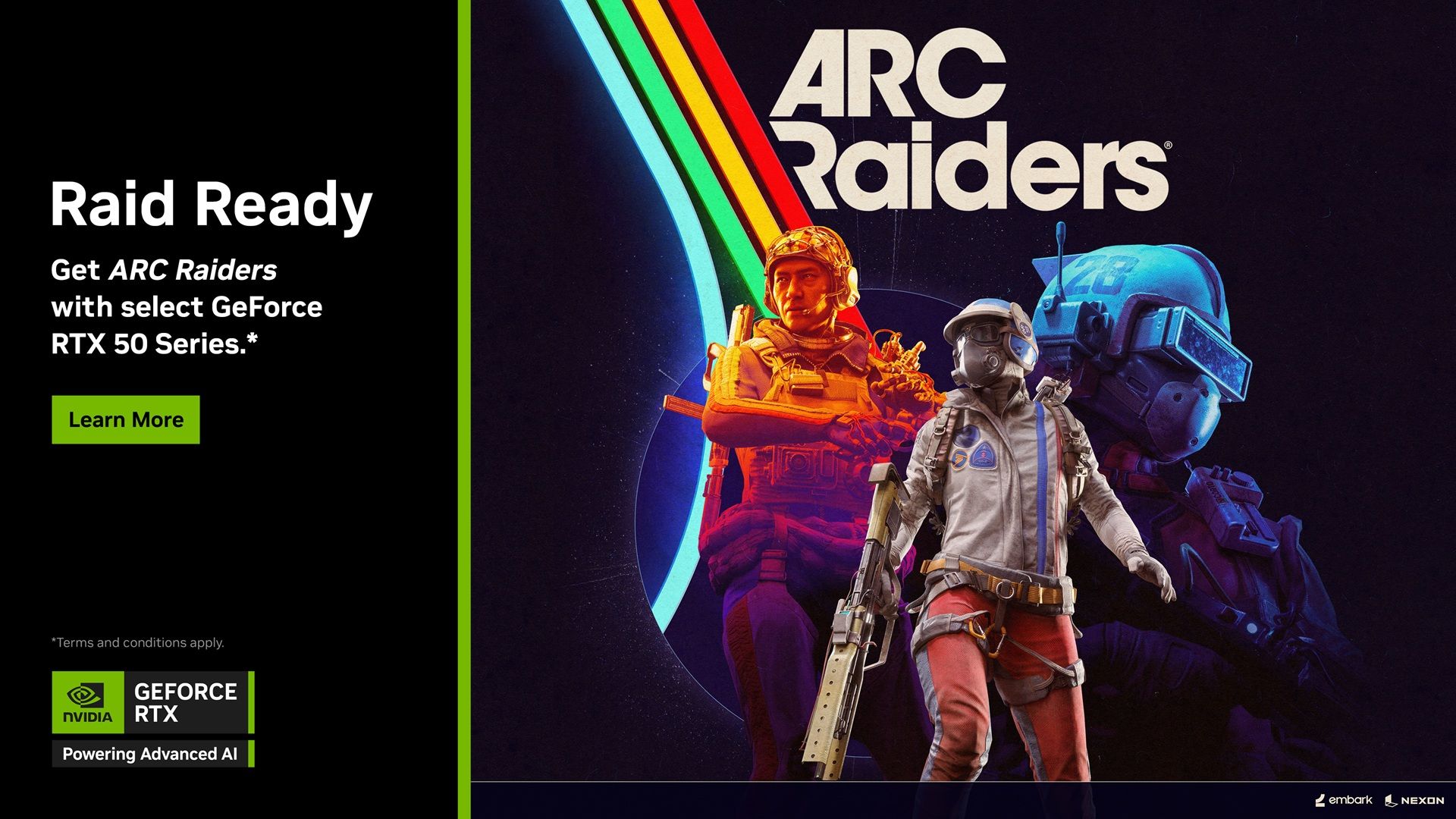 Nvidia regala ARC Raiders Deluxe Edition con la Compra de RTX 5070+ hasta el 2 de Noviembre - Nuevo Trailer con RTX
