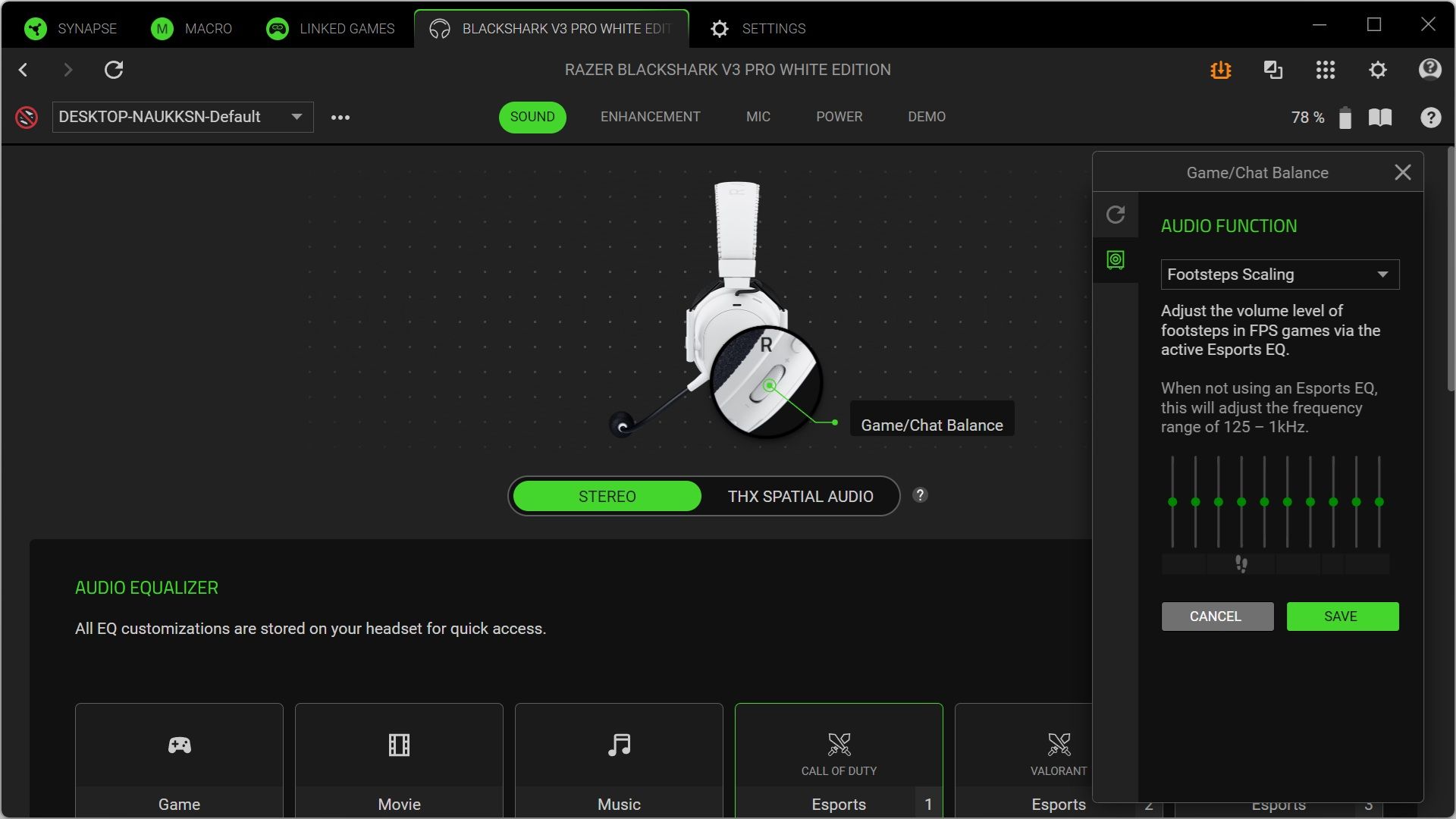 razer synapse 4 footsteps