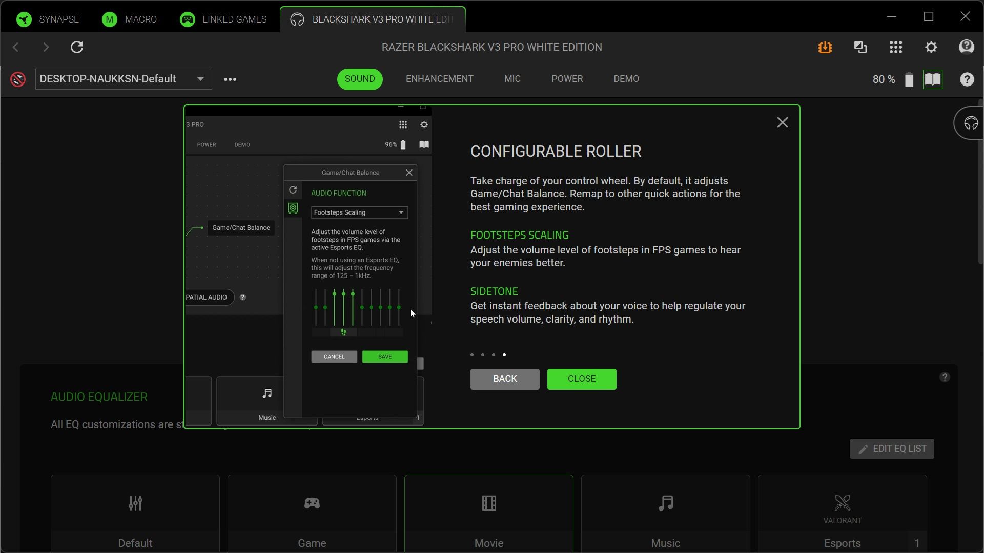 razer synapse 4 roller